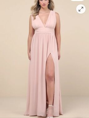 Lulus Nude Blush Maxi Dress Size XL